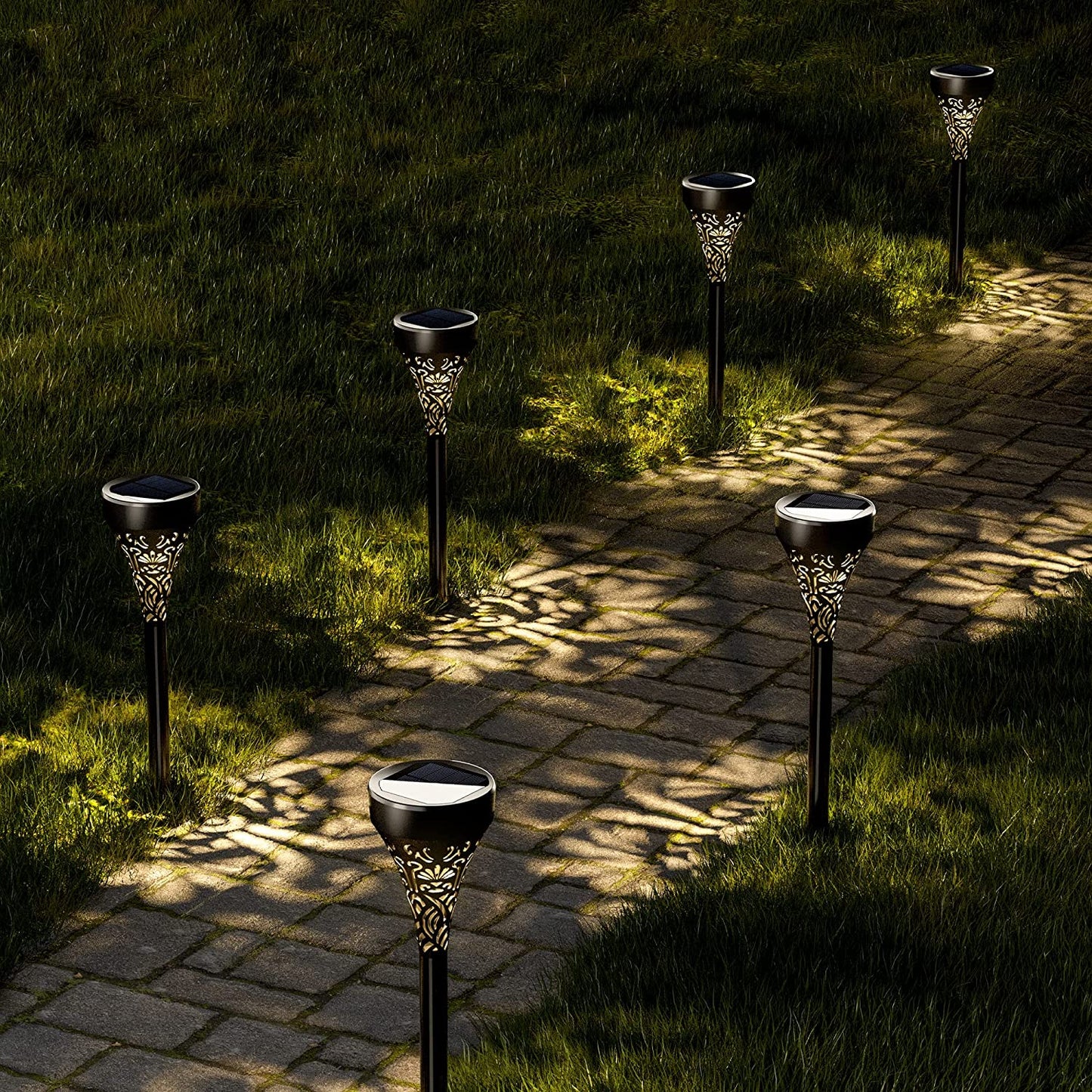 Lampe à motifs floraux
