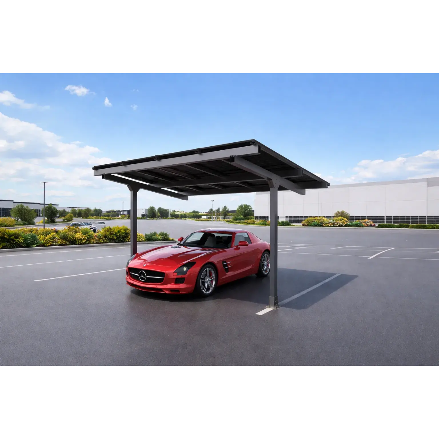 Carport 1 place avec 8 panneaux