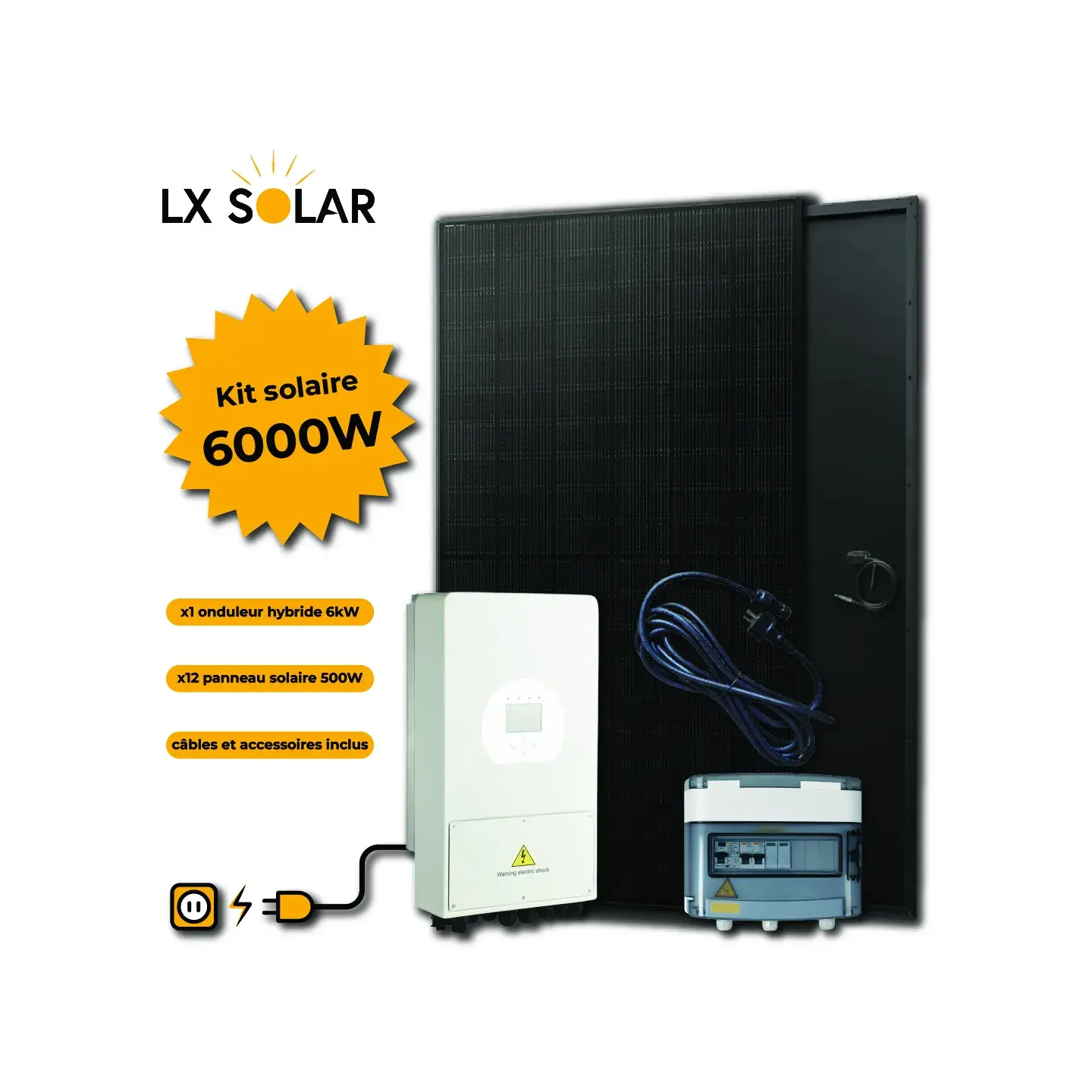 Kit solaire hybride 6 kW- Autoconsommation résidentielle haute performance
