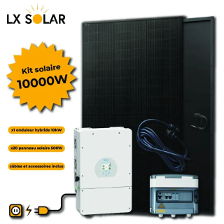 Kit 10000W - 20 panneaux 500W + Micro onduleur + câble + coffret