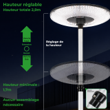 Lampe solaire à LED D55,  444W