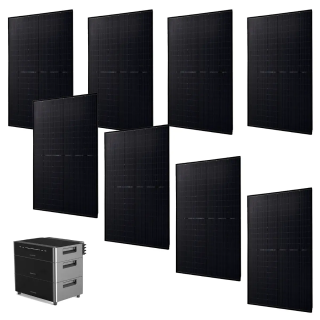 Kit de batterie tout en un 4000W/2560Wh + 8 Panneaux
