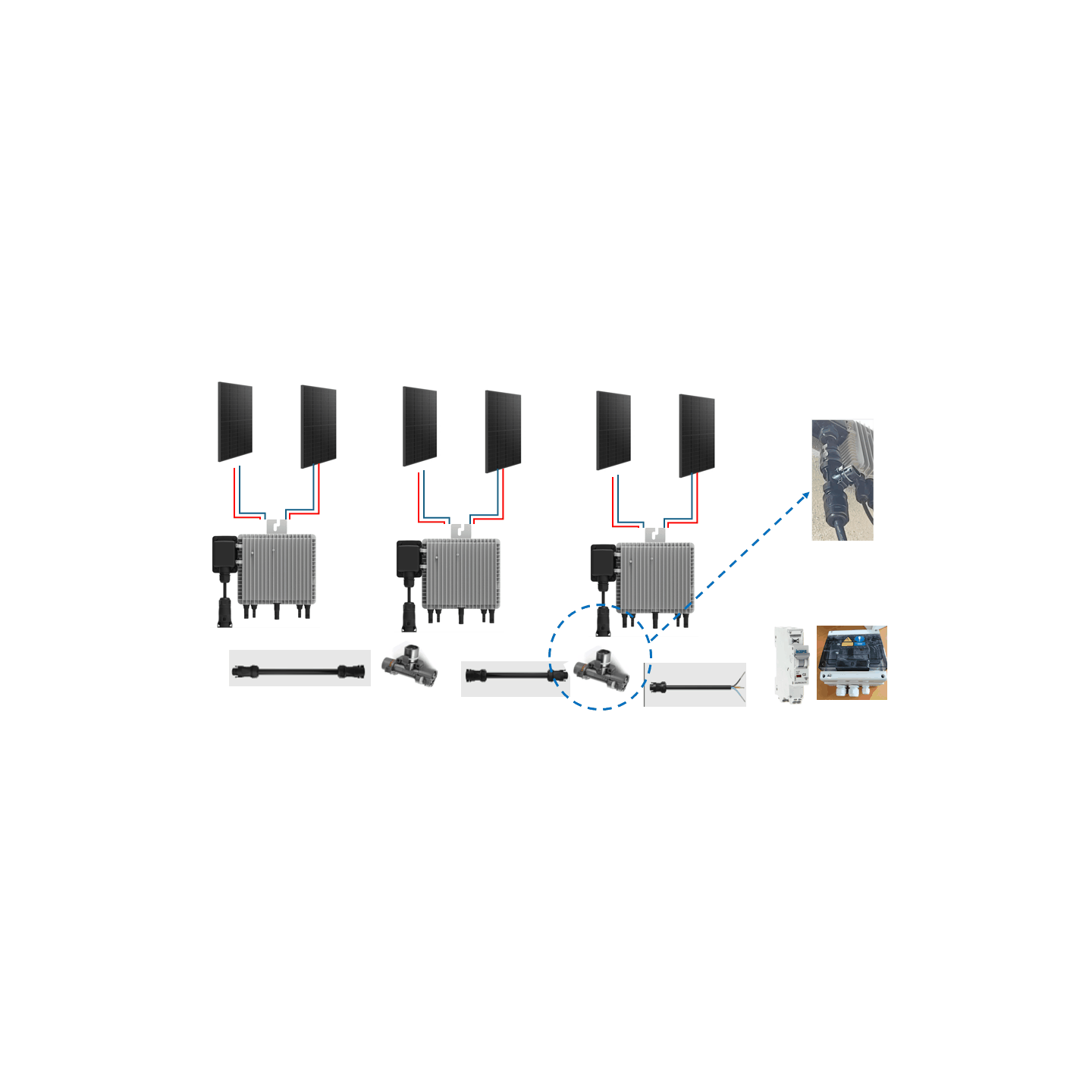 Kit 3000W - 6 panneaux 500W + Micro onduleur + câble + coffret