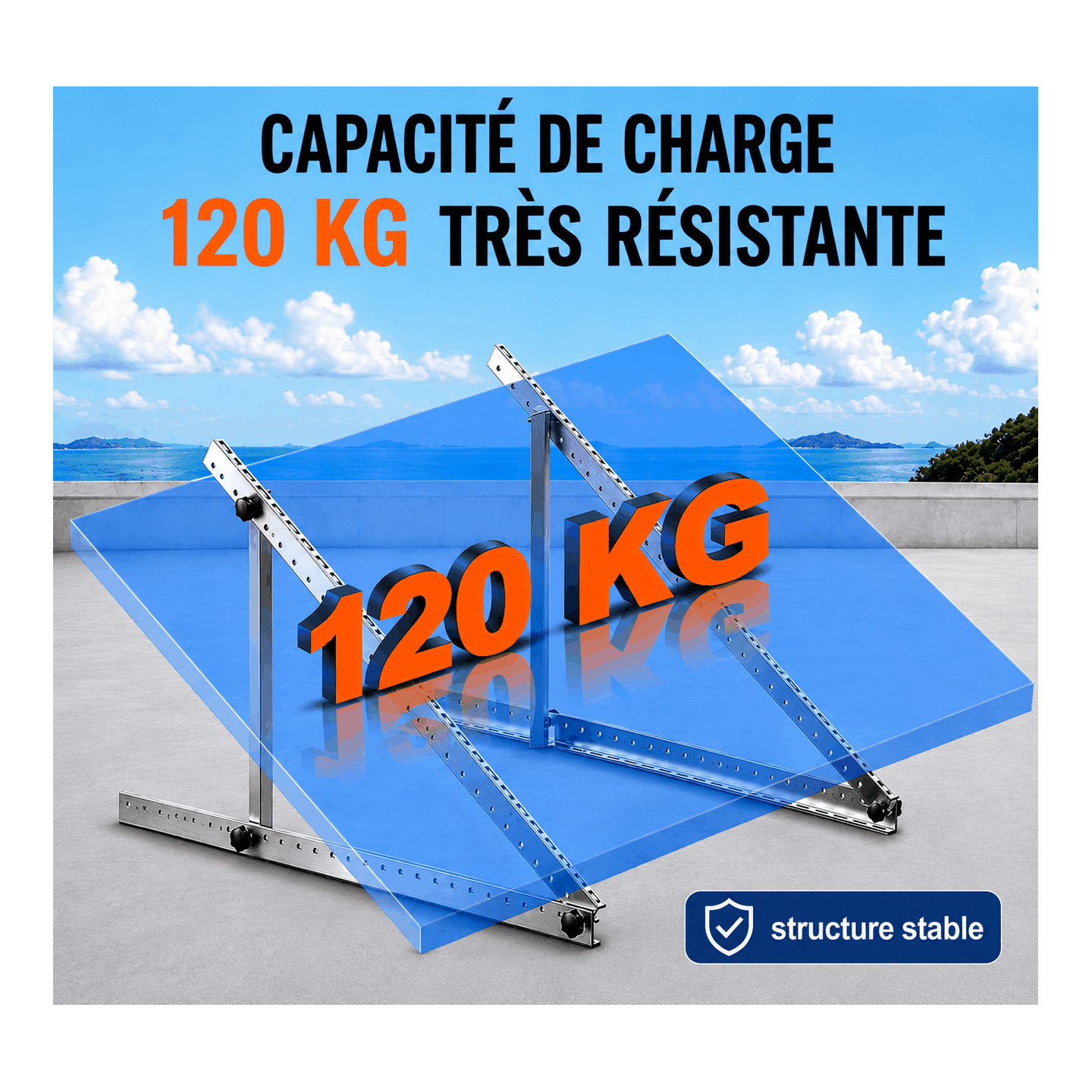 Kit d'fixation inclinables sol/mur