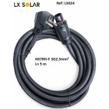 Câble AC 5m 3 × 2,5mm² avec plug EU 2P+T matière câble  H07RN