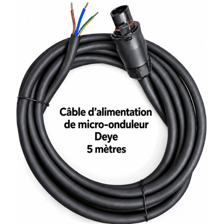 Câble de raccordement 5 mètres avec connecteur compatible avec micro-onduleur Deye