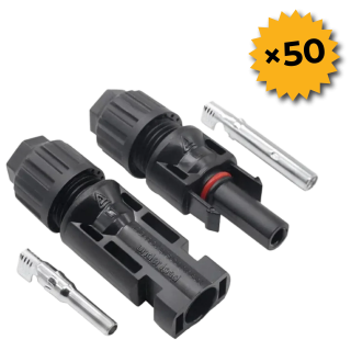 Connecteur MC4, 50 paires mâle & femelle