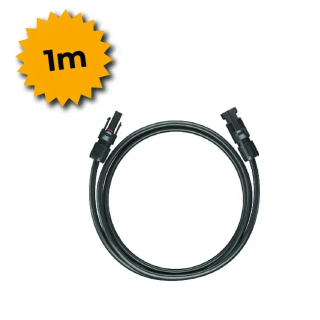 Rallonge de câble solaire 6m² avec 2 connecteurs MC4. L=1m (panneau)