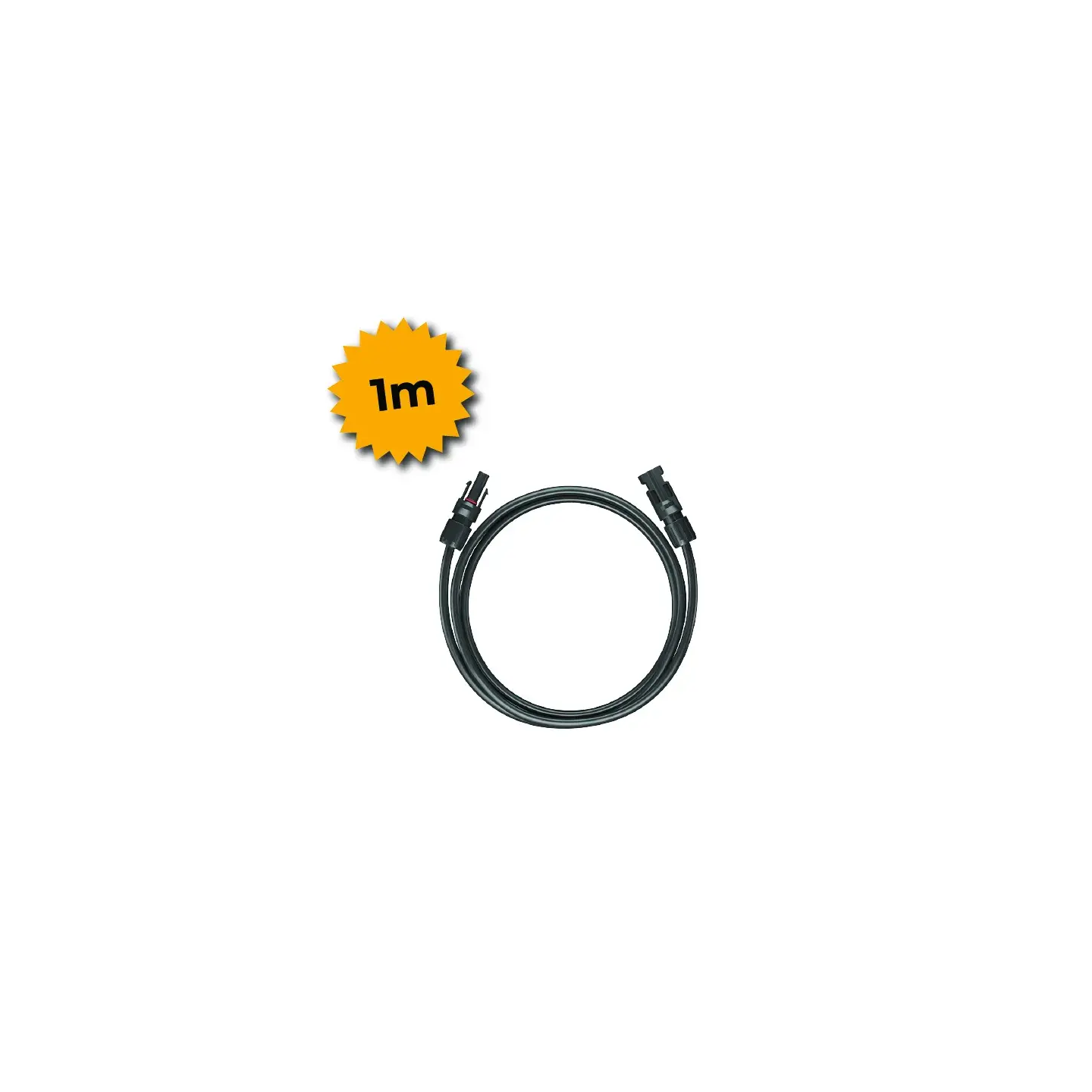 Rallonge de câble solaire 6m² avec 2 connecteurs MC4. L=1m (panneau)