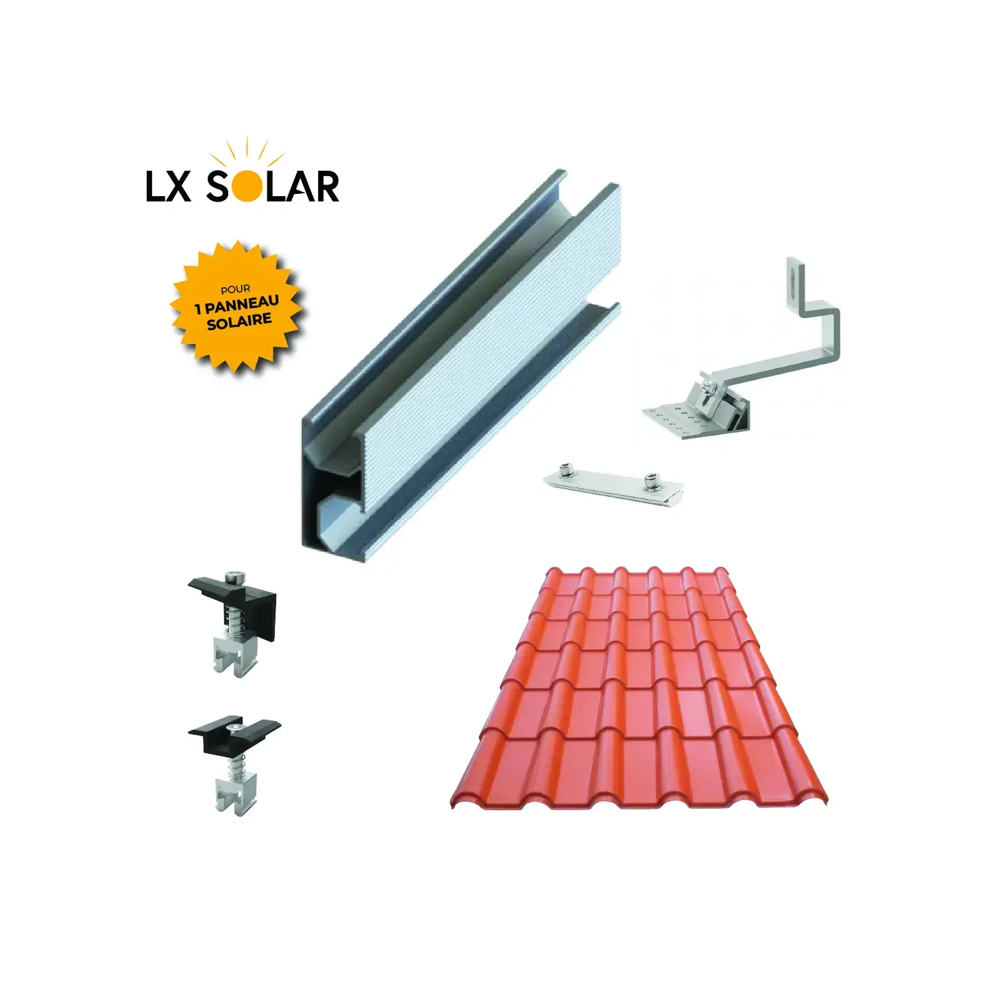 Kit de fixation pour tuile mécanique d'extention pour un panneau