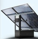 Fixation inclinable posé au sol pour deux panneaux solaires